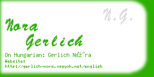 nora gerlich business card